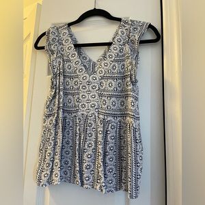 Loft peplum sleeveless top